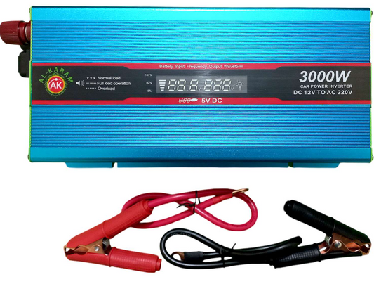Al Karam 12V~220V (3000W) Inverter PI-3000W Digital Display can run Fridge, Iron, All fans, Washing Machine, Microwave oven, induction cooker, electric drill