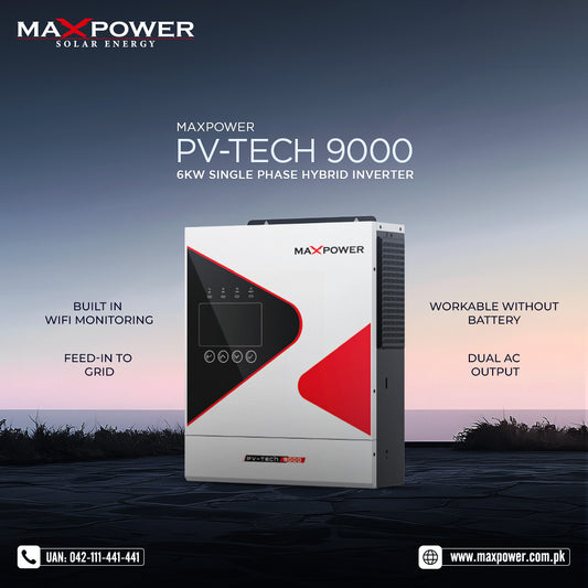 Maxpower 6Kw (IP21) PV Tech 9000-48v