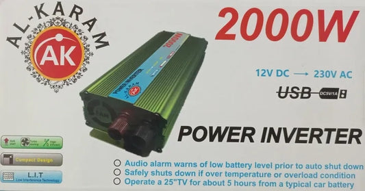 Al Karam Power Inverter 2000 Watts 12v DC to 220v AC
