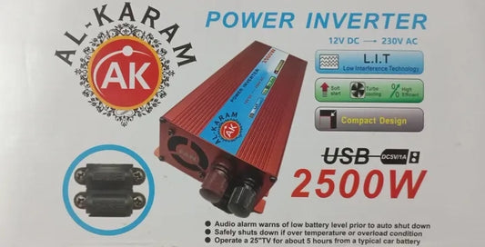 AL-KARAM 2500W POWER INVERTER, DC 12V TO AC 220V Power Supply