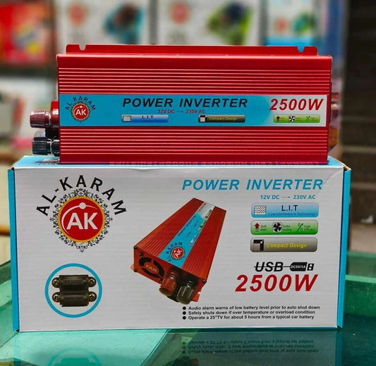 AL-KARAM 2500W POWER INVERTER, DC 12V TO AC 220V Power Supply